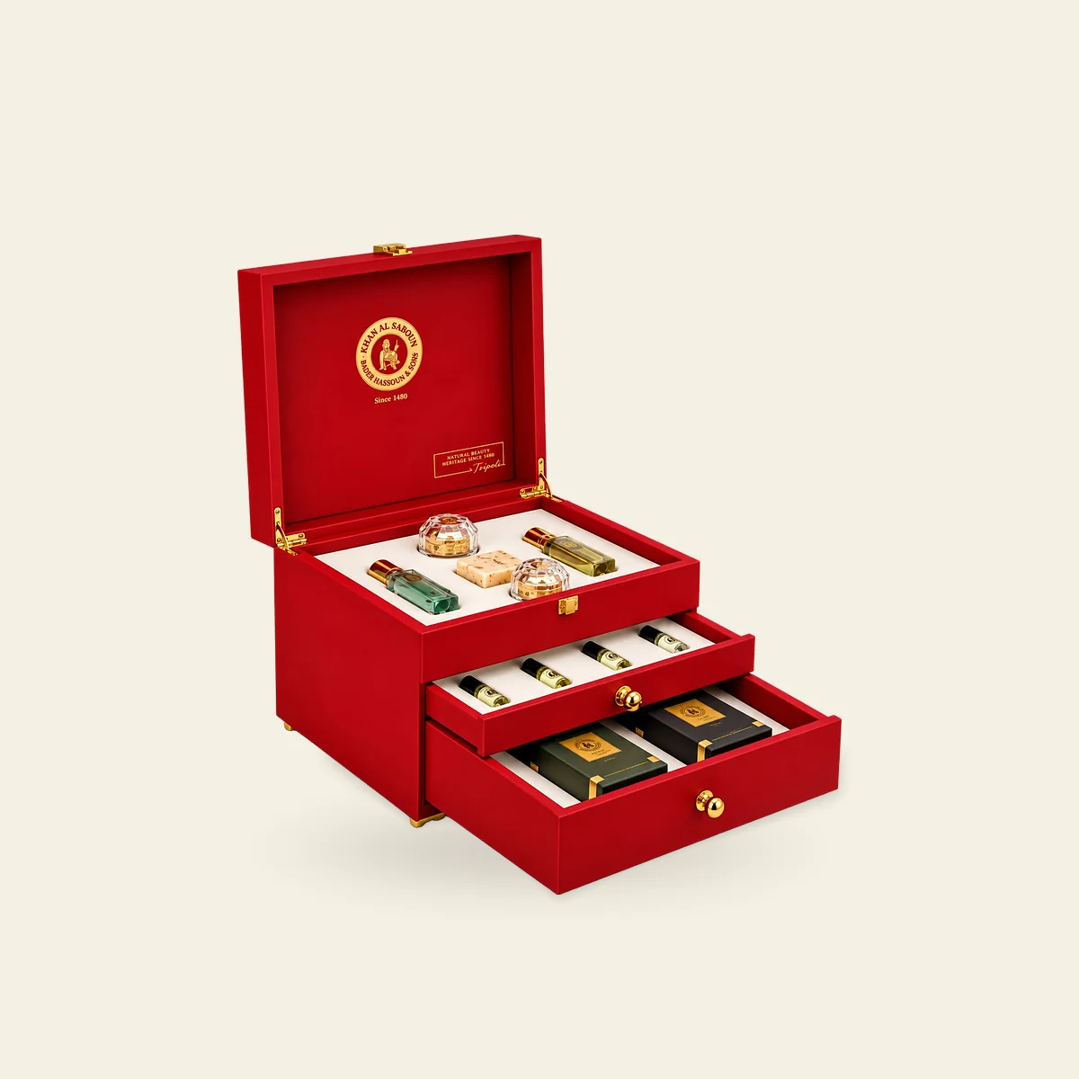 Red Luxurious Box – 3 Drawers