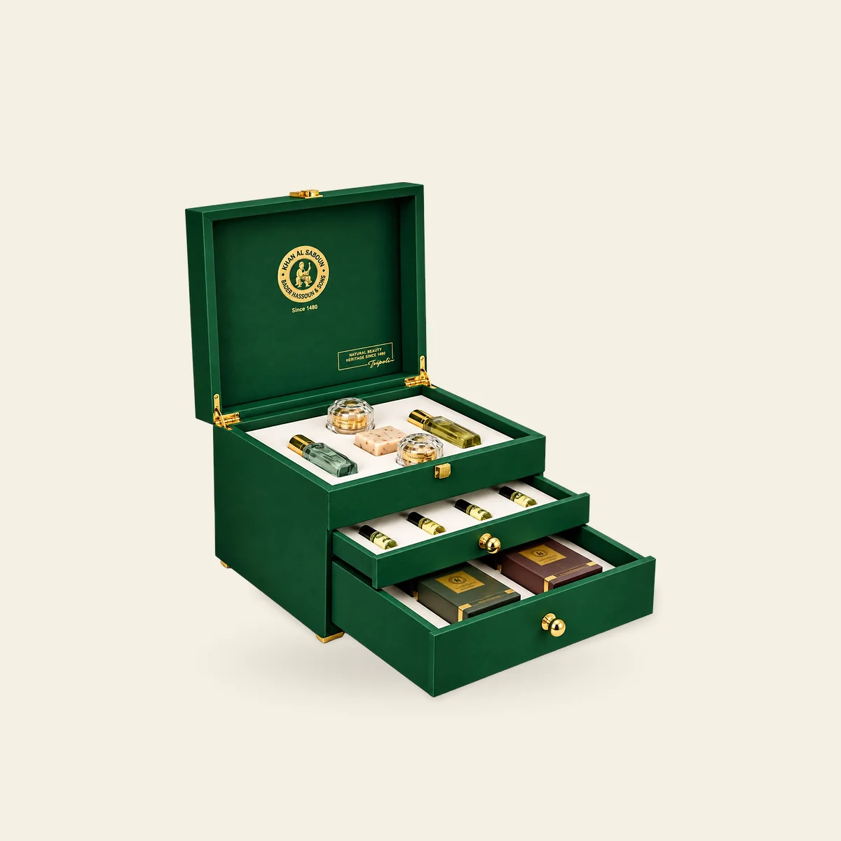 Green Luxurious Box – 3 Drawers