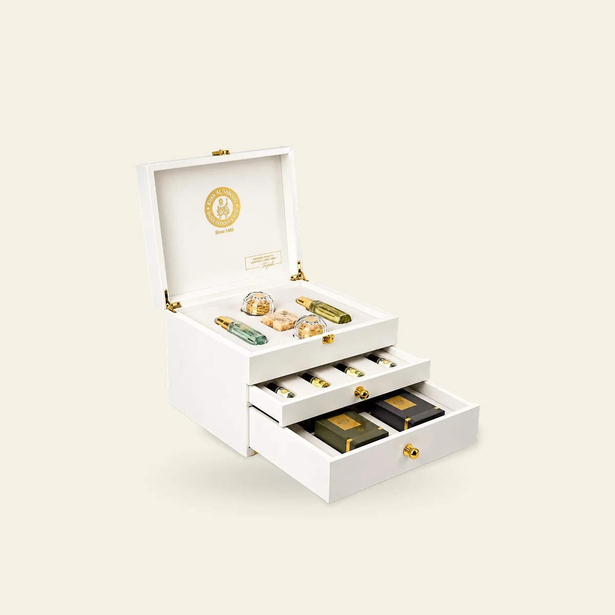 White Luxurious Box – 3 Drawers