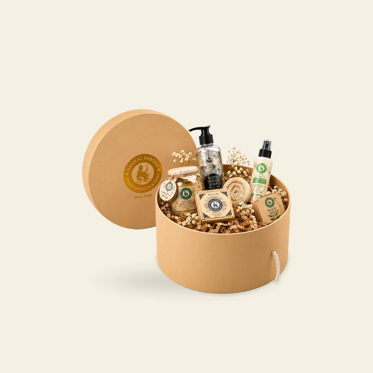 Large Round Box – Beige