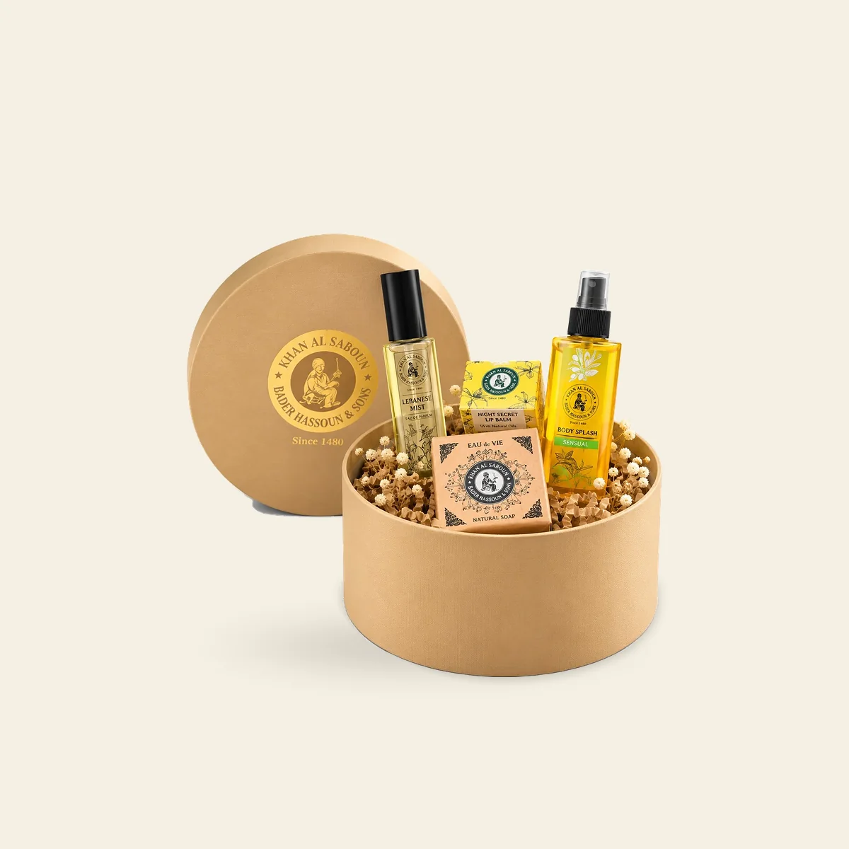 Medium Round Box – Beige
