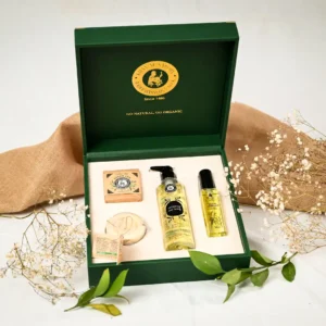 Leather Wood Box-Green