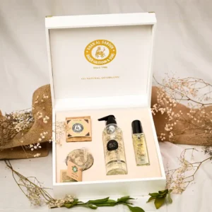 Leather Wood Box-White