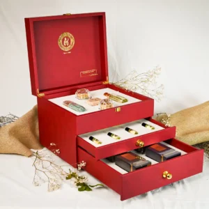 Red Luxurious Box – 3 Drawers