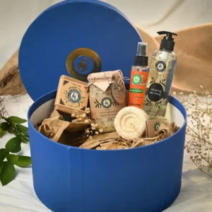 Large Round Box-Blue